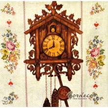 Serwetka decoupage seria HEIMAT stary zegar 33x33cm